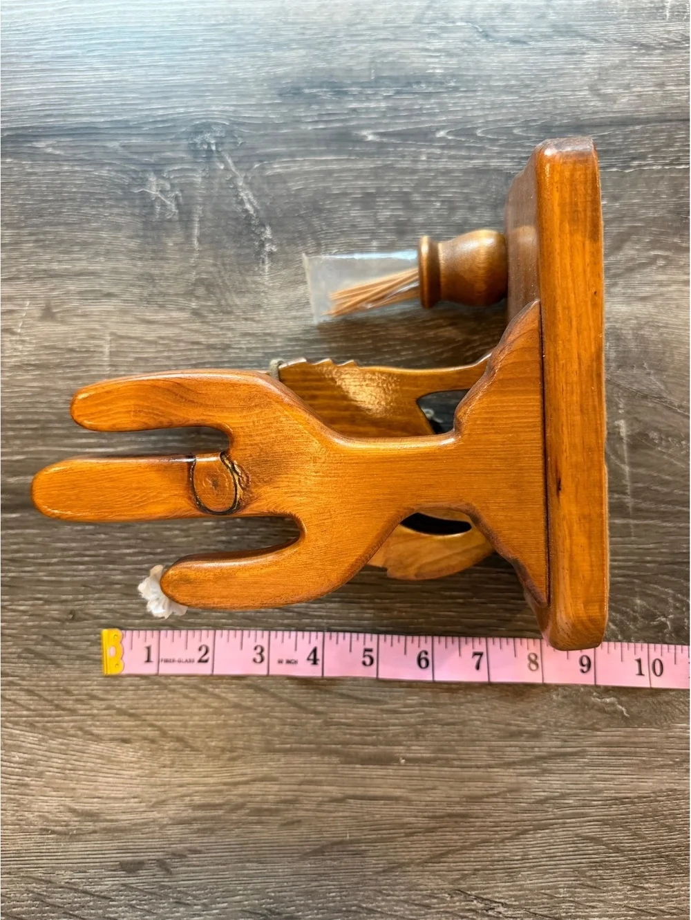 Terry Buckley Handcrafted Wood Coyote Napkin Toothpick Holder Tucson Arizona